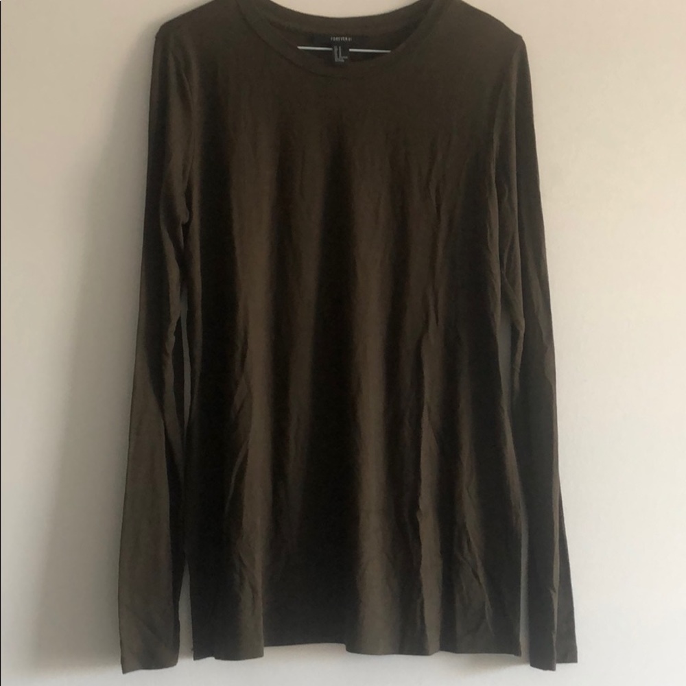 Forever 21 dark green long sleeve